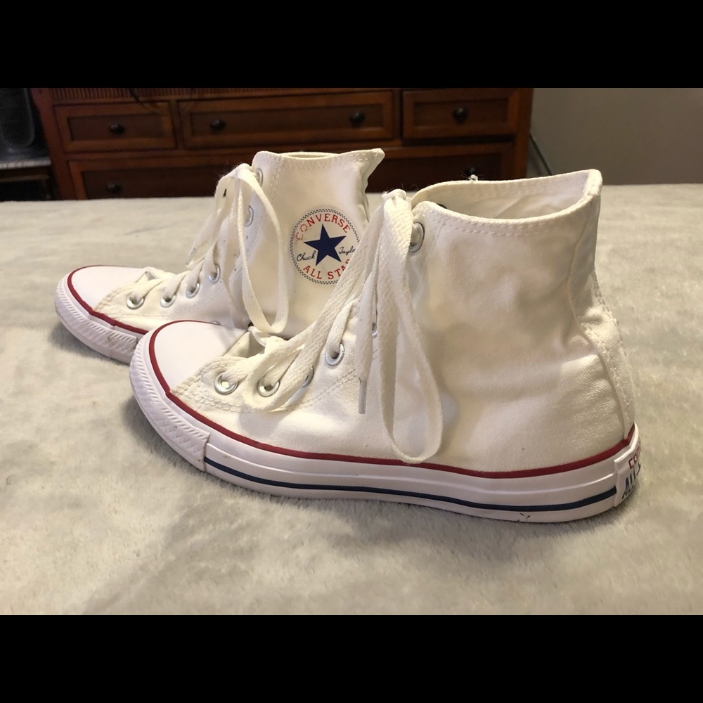 White Converse High Tops